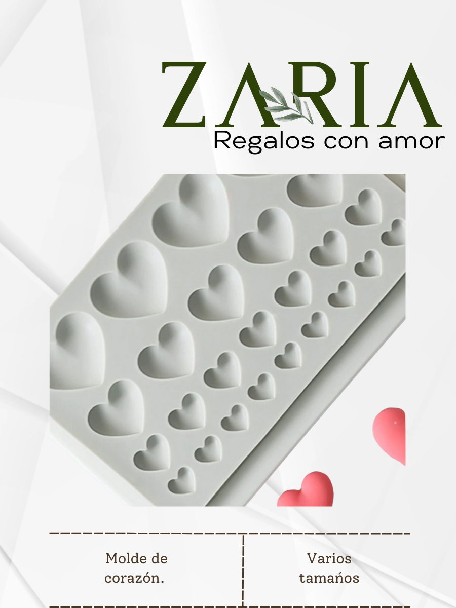 molde de corazones (tamaños varios)