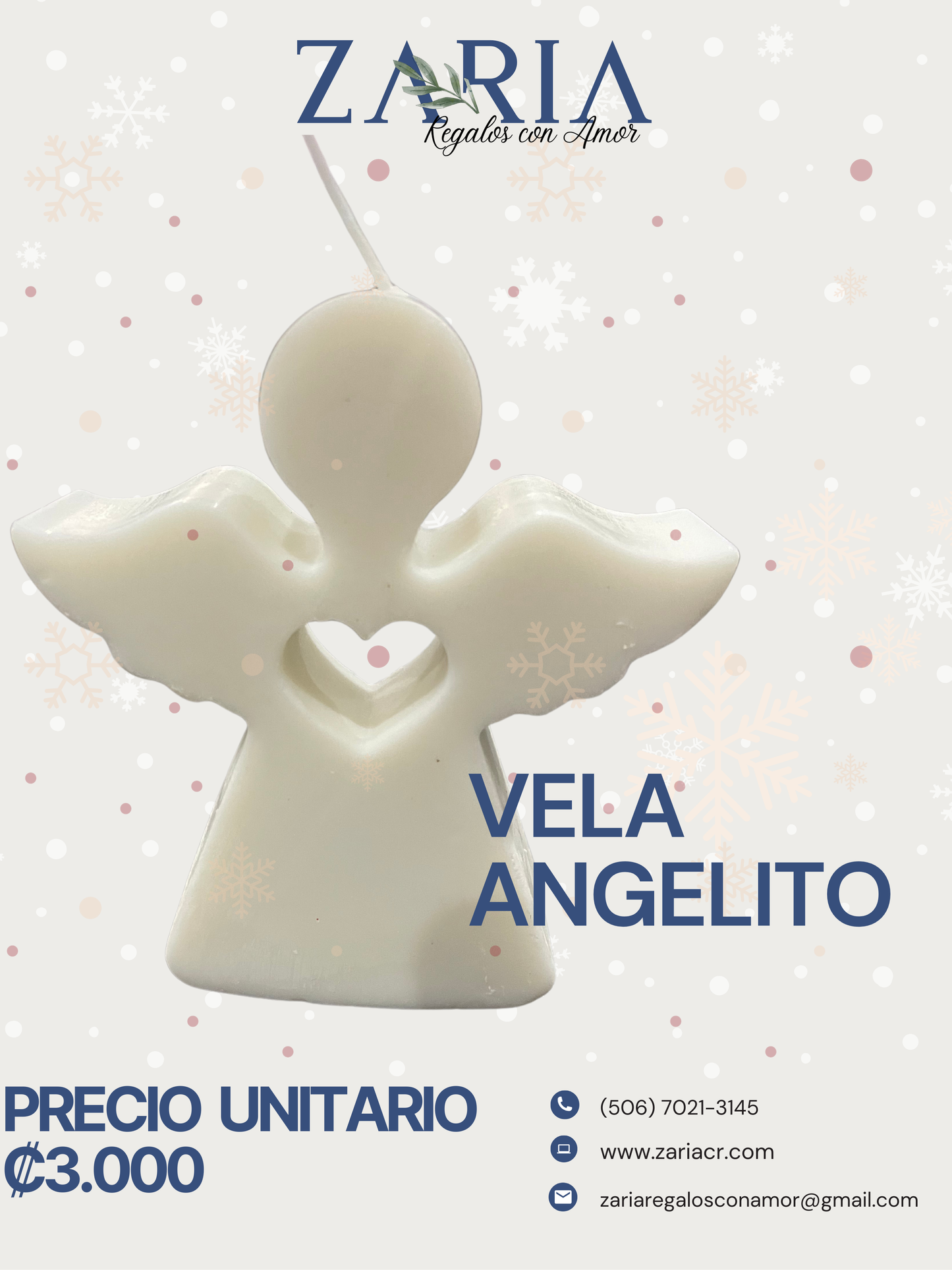 Vela Navidad Angel