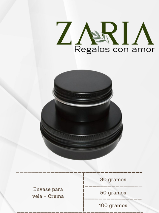 Envase para vela - Crema